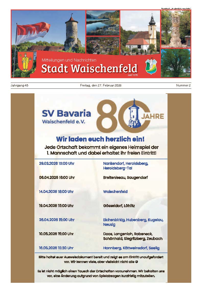 Aktuelles Mitteilungsblatt